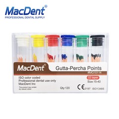 60/120pcs Dental Gutta Percha Points Full Taper 0.02/0.04/0.06 Size 15-40 45-80