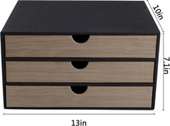 Fashion Multicolor Collocation Leather Desk Organizer File Cabinet Executive Off