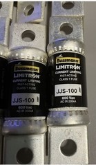 Lot of 10, NEW – JJS-100 Bussmann fuses. 100A, Class T, 600v. Qty. 10