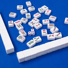 Large Mahjong Mat with Black Carrying Bag (Blue,31.5 inches), Anti Slip and N…