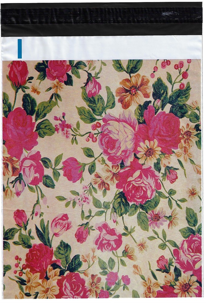 100 10×13 Roses Designer Poly Mailers Envelopes Boutique Custom Bags