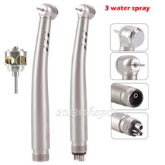 AZDENT Dental High Speed Handpiece LED/ No LED Push Button Turbine 2/4 Holes