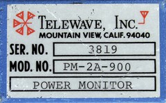 Telewave PM-2A-900 Dual Direction Power Monitor