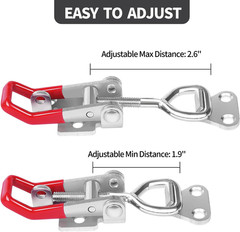Heavy Duty Toggle Latch Clamp 4002, Adjustable Toggle Clamp Latch with Lock Hole