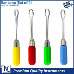 4Pcs Ear Loops Cleaner Curette Pick Ear Wax Removal Cleaning Wire Tools Small