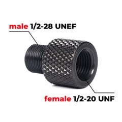 Female 1/2-20 Unf to Male 1/2-28 Unef or Male 1/2-20 to Female 1/2-28 Adapter
