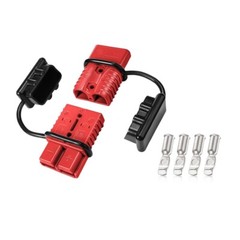 Battery Quick Connect Disconnect 6-12 Gauge Wire Plug Kit, 12-36V DC, 50A, 2 Pck
