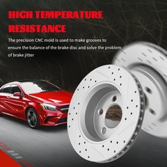 11.65in Front Drilled Slotted Brake Rotors Ceramic Pads Kit for ALTIMA 2007-2013
