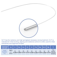 10pcs AZDENT Dental Orthodontic Super Elastic Niti Round Arch Wire Nature Form