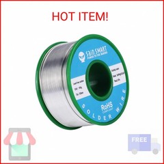 SainSmart 100g 0.8mm Lead Free Solder Wire with Rosin2 Sn97 Cu0.7 Ag0.3, Tin Wir