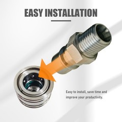M16-M14 Hydraulic Attachment Fittings Quick Connect Adapters For Mini Excavator