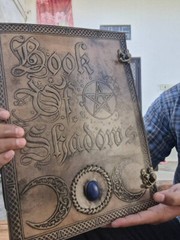Book Of Shadows, Leather Grimoire, Leather Journal, Magic Book, Celtic journal
