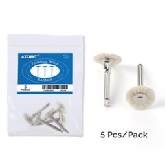 5Pcs/Pack Dental Goat Hair Polishing Brush Buffing Wheel 2.35mm for Rotary Tools