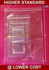 1000-10000~ 2 Mil Clear Zip Reclosable Lock Clear Poly Bag 1.5×2″ up to 10×10″
