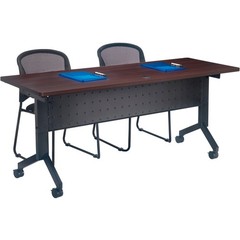 Global Industrial Flip-Top Training Table 60″ x 24″ Walnut