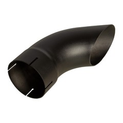 Universal Exhaust Stack Bended End Pipe Curved Black 4-1/2″ x 12″ for Tractors