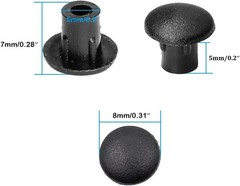 100Pcs Black 5mm/0.2 inch Shelf Peg Hole Plugs for Kitchen Cabinet Furn