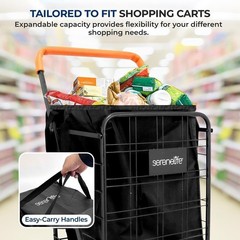 Serenelife Waterproof & Tear-Resistant Removable Shopping Cart Liner