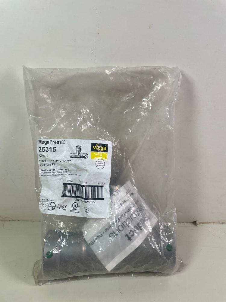 Viega 25315 MegaPressG 1-1/4″ Tee Carbon Steel Tee