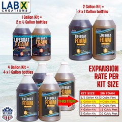 1 Gal Kit 2-Part Pour Foam 2Lb Density Closed Cell Liquid Expanding Polyurethane
