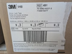 New, 3M, 4991, VHB Double-Sided Acrylic Foam Tape – 1in x 36 yd
