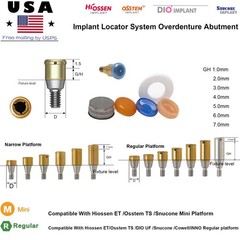 Hiossen ET Dental Titanium Locator Healing Abutment Transfer Impressions Analog
