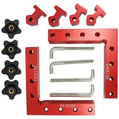 90 Degree Positioning Squares with 4 Clamps, 5.5″ x 5.5″ Sturdy Aluminum Allo…