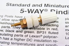 Superior Electric BP21WT White 15A 1000V 5 Way Binding Post Gold Plated Brass