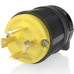 MALE L14-30P 220 POWER CORD END 4-PRONG TWIST LOCK GENERATOR PLUG 30A 125/250V