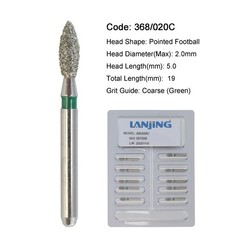 Dental Burs Diamond Egg Football FG Pear Round End Taper Cylinder High Speed 830
