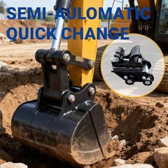 11-in-1 Mini Excavator Attachment Set: From Rakes to Buckets & Quick Coupler