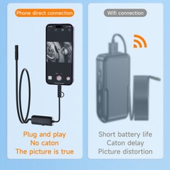 8LED Endoscope Borescope HD Inspection Camera Scope For iPhone 17/16/15 Android
