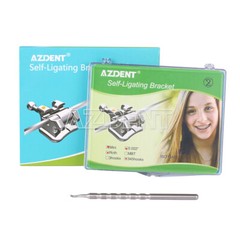 AZDENT Dental Ortho Brackets Brace Self-Ligating Active Mini Roth 022 Hooks 345