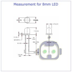 New 3mm 5mm 8mm 10mm LED Light Emitting Diodes Clear White Red Blue Green Lights