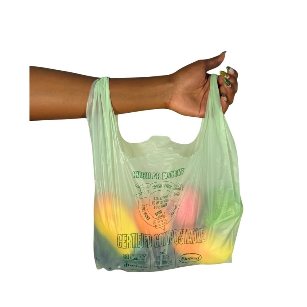 Biobag Usa 100 Certified Compostable Shopping Bags 10 Lb Capacity 600 Count