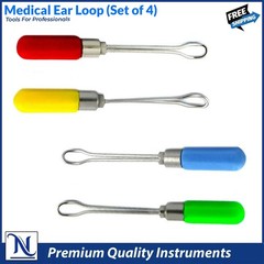 Medical Ear Wax Removal Curettes ENT Ear Cleaning Tool Set with Colorful Handle
