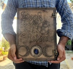 Book Of Shadows, Leather Grimoire, Leather Journal, Magic Book, Celtic journal