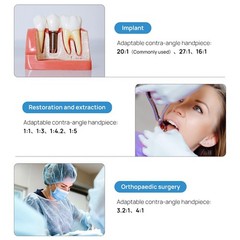 AZDENT Dental Implant Surgical Brushless Motor + 20:1 Contra Angle Handpiece