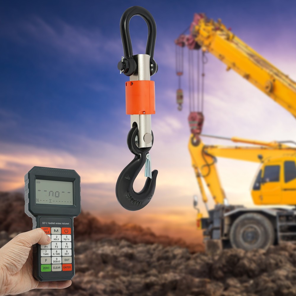 10000kg 10T HD Wireless Electronic Digital Hanging Crane Scale W/ Handheld Meter
