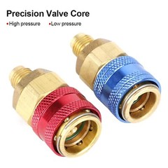A/C R134a Quick Coupler Adapter Car High & Low Side HVAC SAE Male Flare Fitting