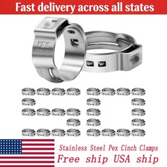 50 Pcs XFITTING 3/4″ Stainless Steel Pex Cinch Clamps – Barb Crimp Compatible