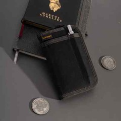 LOCHBY Pocket Journal Bumblebee Notebook Cover | Water Resistant Waxed Canvas