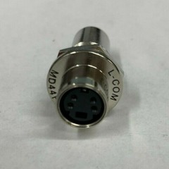 L-COM MD44FF Feed-Thru Adapter Mini DIN 4 Female / Female