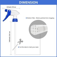 Uineko 6 Pack Universal Spray Bottle Replacement Nozzle, Mist & Stream 6