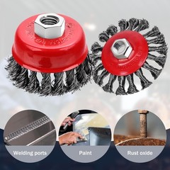 3 Pack Wire Wheel Brush for Angle Grinder, 4 Inch Angle Grinder Wire Wheel