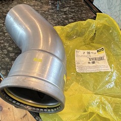 Viega MegaPressG 28655 45° Elbow 4 in Push-to-Connect Carbon Steel