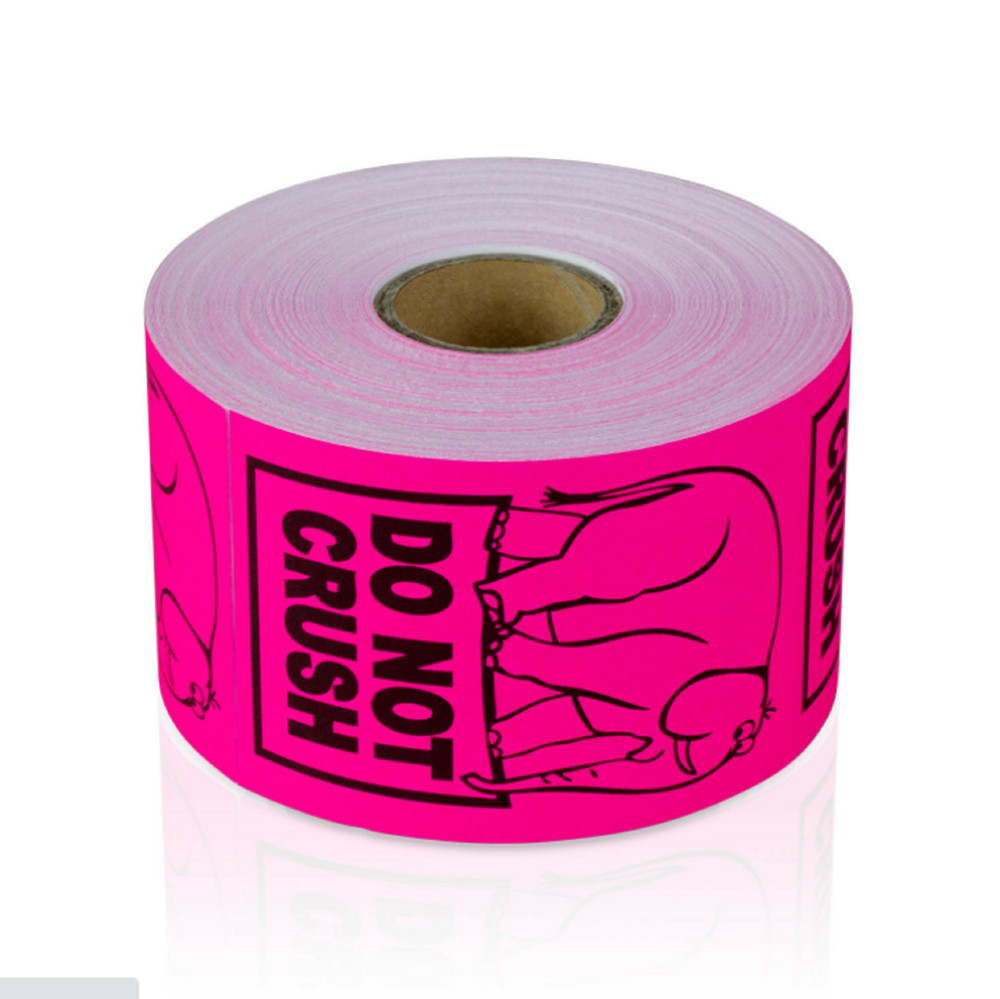 2×3, DO NOT CRUSH, 500 labels per roll, 1-60 Rolls