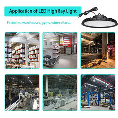 100W UFO LED High Bay Light Shop Light Warehouse Commercial Lighting Lamp 6000K