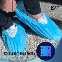Disposable Waterproof Shoe Cover Nonwoven PP, Anti-Skid, Case of 400 Blue & Pink
