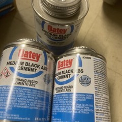 Oatey 30889 Medium Black Abs Cement, 8 Oz, Can, Liquid, Black Lot Of 3